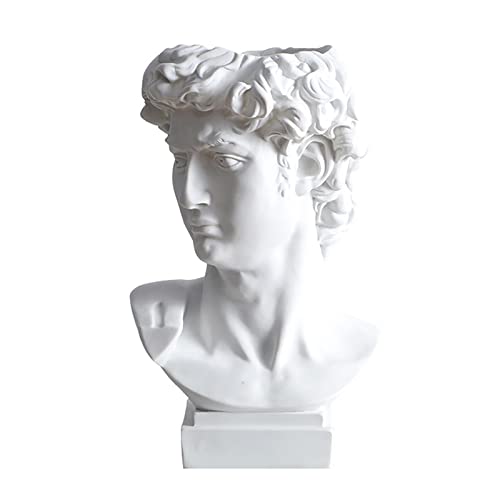Jarrón de estatua de David: busto romano clásico, escultura de mitología griega | Regalo para la decoración del hogar o la oficina