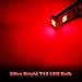 Yorkim Newest T10 LED Bulb Canbus Error Free 6-SMD Super Bright EMC Chips, 194 Interior LED For Dome Map Door Marker License Plate Trunk lights 168 W5W 2825 Sockets Pack of 10, red