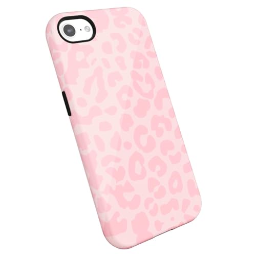 Coque iPhone SE imprimé guépard rose LoeoeL chic