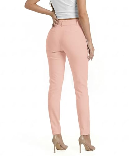 Image of Hybrid & Company Women's Work Chino Pants | Super comfy stretch fabric, flat front design, tailored fit, suitable for office, work, casual wear, and everyday comfort