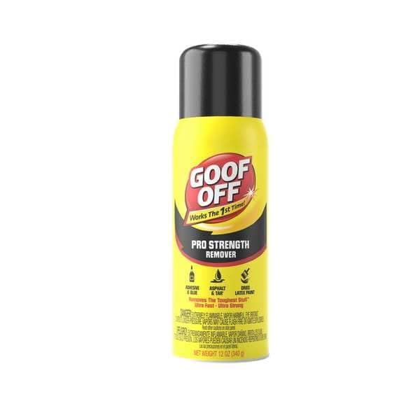 GOOF OFF Adhesive Remover 12 oz Spray Can Removes Adhesive Glue and Gum Ready to Use Unscented for Multi-Surface Use