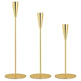 Size : Größe 20/25.5/30cm, Für Konuskerzen in Standardgröße. Ein edles Stück gold in Ihrem Haus im schlichten Dekorationsstil.