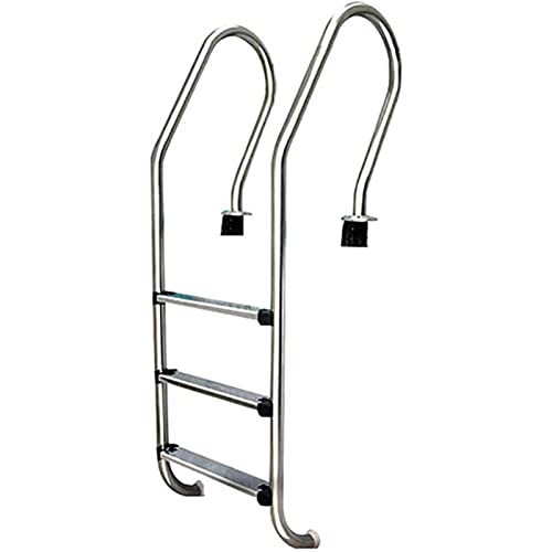 Escalera para piscina con 3 peldaños y pasamanos acero 304 miniatura 1
