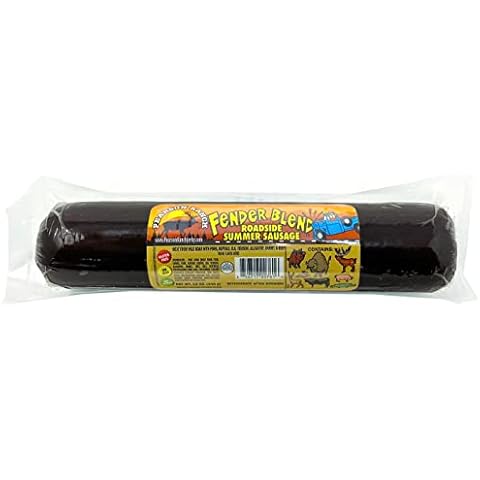 PEARSON RANCH SINCE 1959 Game Meat Summer Sausage Exotic Meat Blend of Rabbit, Alligator, Venison, Elk, Buffalo, Beef, Pork, & Wild Boar - Gluten-Free, MSG-Free, 12 ounces Cover