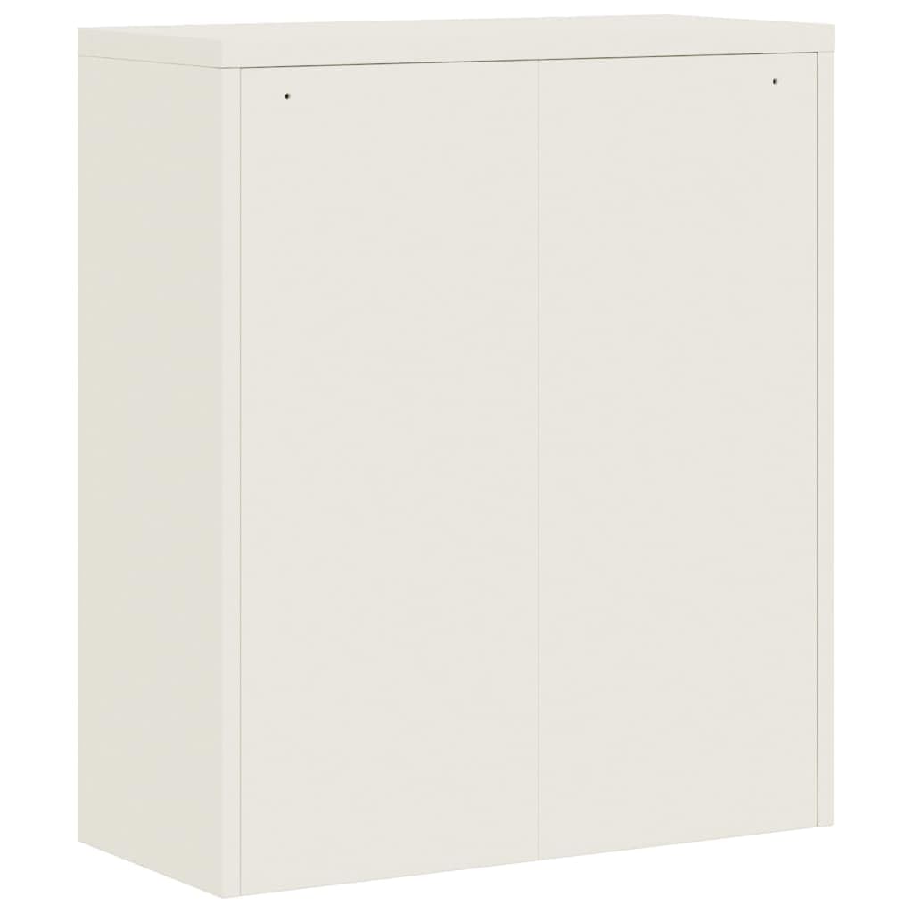 vidaXL Armadio Classificatore Bianco 90x40x105 cm in Acciaio