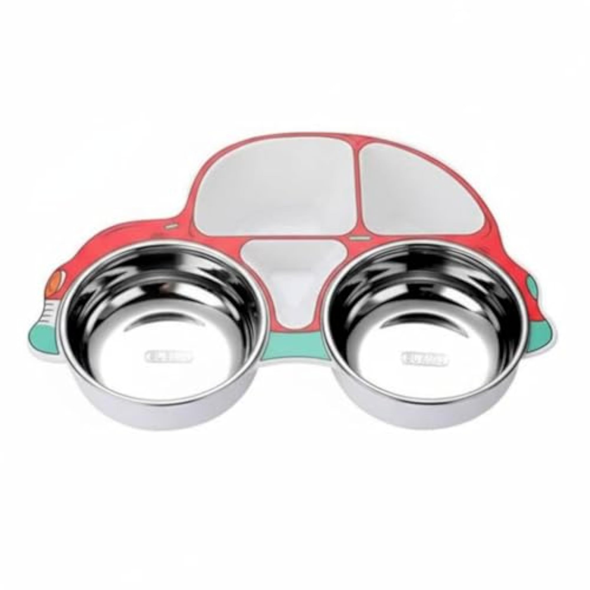 Car Shaped Divided Kids Meal Tray, Red