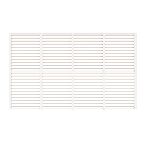 PRIMEYARD Pared de Lamas de 4 Piezas en Aluminio - Panel Ajustable en Blanco para Pergola Deluxe