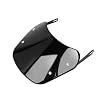 Universal Motorcycle Windshield Deflector Windscreen Wind Protection Front Flyscreen with Mount Bracket for Harley Suzuki Cafe Racer Motorbike 5-7 LED Headlight