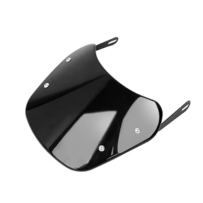 Universal Motorcycle Windshield Deflector Windscreen Wind Protection Front Flyscreen with Mount Bracket for Harley Suzuki Cafe Racer Motorbike 5-7 LED Headlight