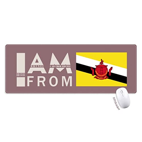 je suis de brunei tapis de souris large cousues bords mat étendu game bureau