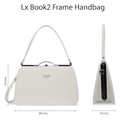 Image of Lavie Luxe Women's Book Satchel Frame Satchel Handbag | Satchel Bag for Work | Ladies Purse | Stylish Shoulder Bag | Gift For Women