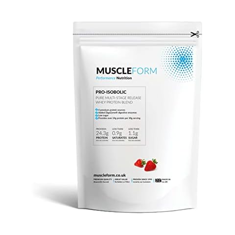 Muscleform PRO-ISOBOLIC 'Time Release' Protein Isolate Blend 1kg - Fast Delivery - Strawberry | Free Express Delivery Cover