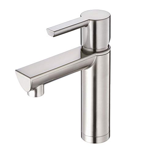 Top Brands Gerber DH221677BN Adonis Single Handle Bathroom Faucet with Metal Touch-Down Drain, Brushed Nickel