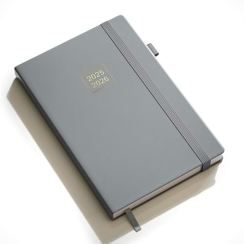 DeDe Bee Agenda 2025 2026 Settimanale Diario Scuola A5 Planner, 18 Mesi da Luglio 2025 a Dicembre 2026 (Grigio)