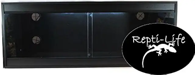 Repti-Life 48x24x24 Inch Black Vivarium - 4ft Reptile Terrarium