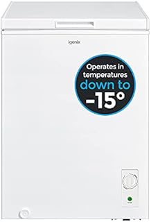 Igenix IG100 Freestanding Chest Freezer, 99 Litre Capacity with Freezer Basket, Suitable for Outbuildings and Garages, White