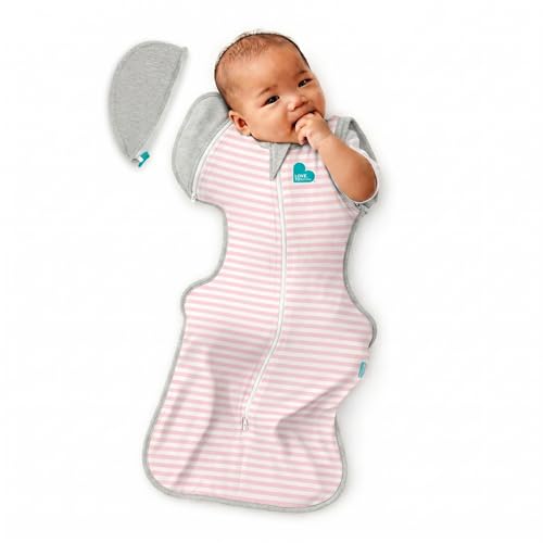 Image of Love to Dream Swaddle Up Transition Swaddle, Patented Zip-Off Wings, Gently Help Baby Transition from Being Swaddled to Arms Free When Showing Signs of Rolling, 1.0 TOG, 13-19 lbs, Pink