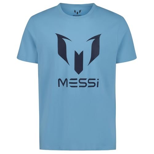 Image of Messi Men's Wingstar Logo Tee, Lifestyle Short Sleeve T-Shirt, Standard Fit with Graphic