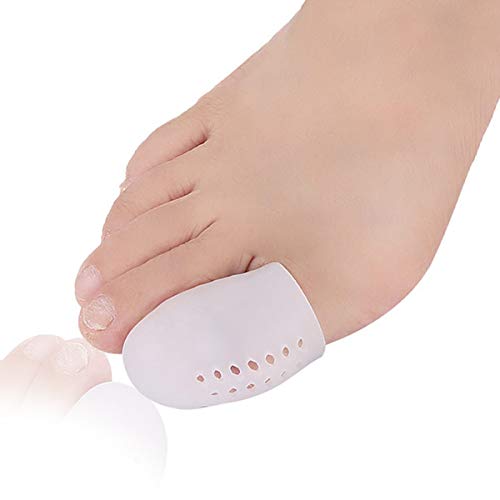 Big Toe Protectors Gel Toe Caps 10 PCS, New Breathable Toe Covers with Holes for Blisters, Corns, Broken Toe, Ingrown Toenail - Silicone Toe Cushions for Shoes for Women & Men - Large â€¦