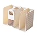 ＫＬＫＣＭＳ Desk Organizer Book Organizer with Drawer Portable Office Supplies Bookend Holder, for Desk Bedroom Home Stationery, Beige