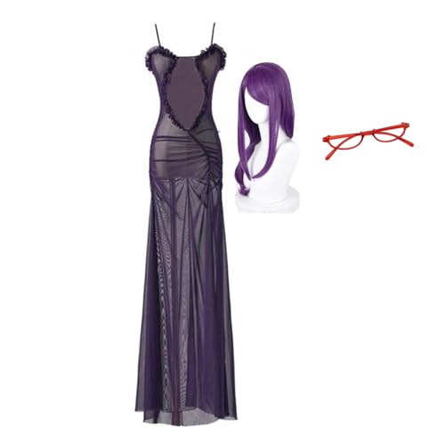 Gooyeh Tokyo Ghoul Costume de cosplay Kamishiro Rize pour femme, vêtement animé, robe violette, costume d'Halloween pour fans d'anime