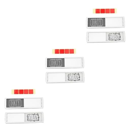 BESTonZON 3 Piezas Azulejos para Lavavajillas Signo Magnético Limpio Indicador Magnético Limpio Lavavajillas Imán Limpio Sucio Signo Lavadora Limpia Abdominales Herramienta Doble Cara