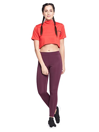 Image of Clovia Women's Comfort-Fit Active Crop Top - Yellow
