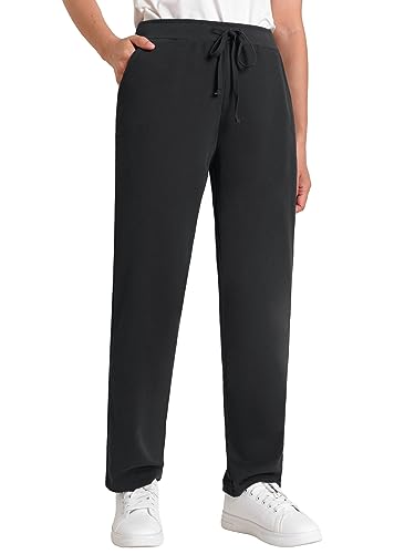 Black Weintee petite jogging pants — three pockets including a rear pocket on a 26.28" inseam
