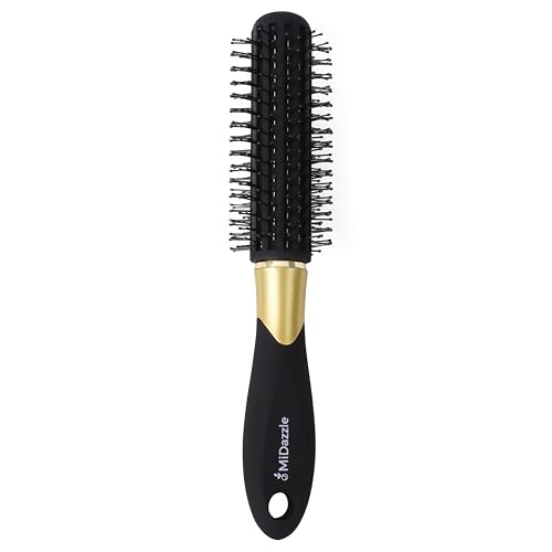 Midazzle Premium Round Brush for Styling, Detangling and Grooming for Men and Women | Straightens & Detangles Curly Hairs | Reduces Hair Breakage and Promotes Hair Growth | Best Hair Brush for All Hair Types (MIHB0031)