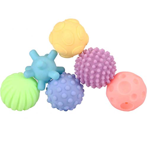 Bolas Sensoriales, Suaves Pelotas De Juguete Para El Bebé Y Niños, Masaje Suave Y Textura Multi Bola Conjunto Bebé Bola Táctil Para Bebé 6pcs Tocar La Mano De Bolas