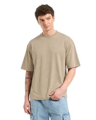 Image of Wellbi Bamboo Oversized Half Sleeve T-Shirt for Men | Naturally Antibacterial & Eco-Friendly | Breathable Organic Bamboo Cotton Blend | Moisture-Wicking Sustainable Wear