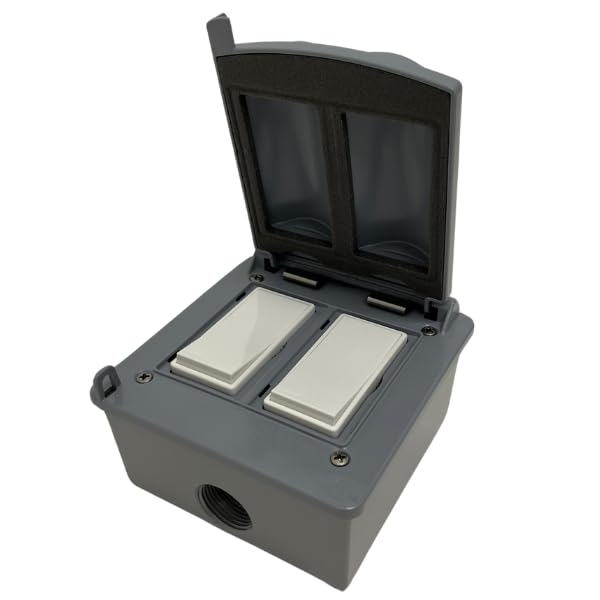 Bromic Affinity Smart-Heat™ Manual Wall Switches, Gas Heater, Electric Heater, Controls, Double Surface Mounted, Outdoor, 2-Channel