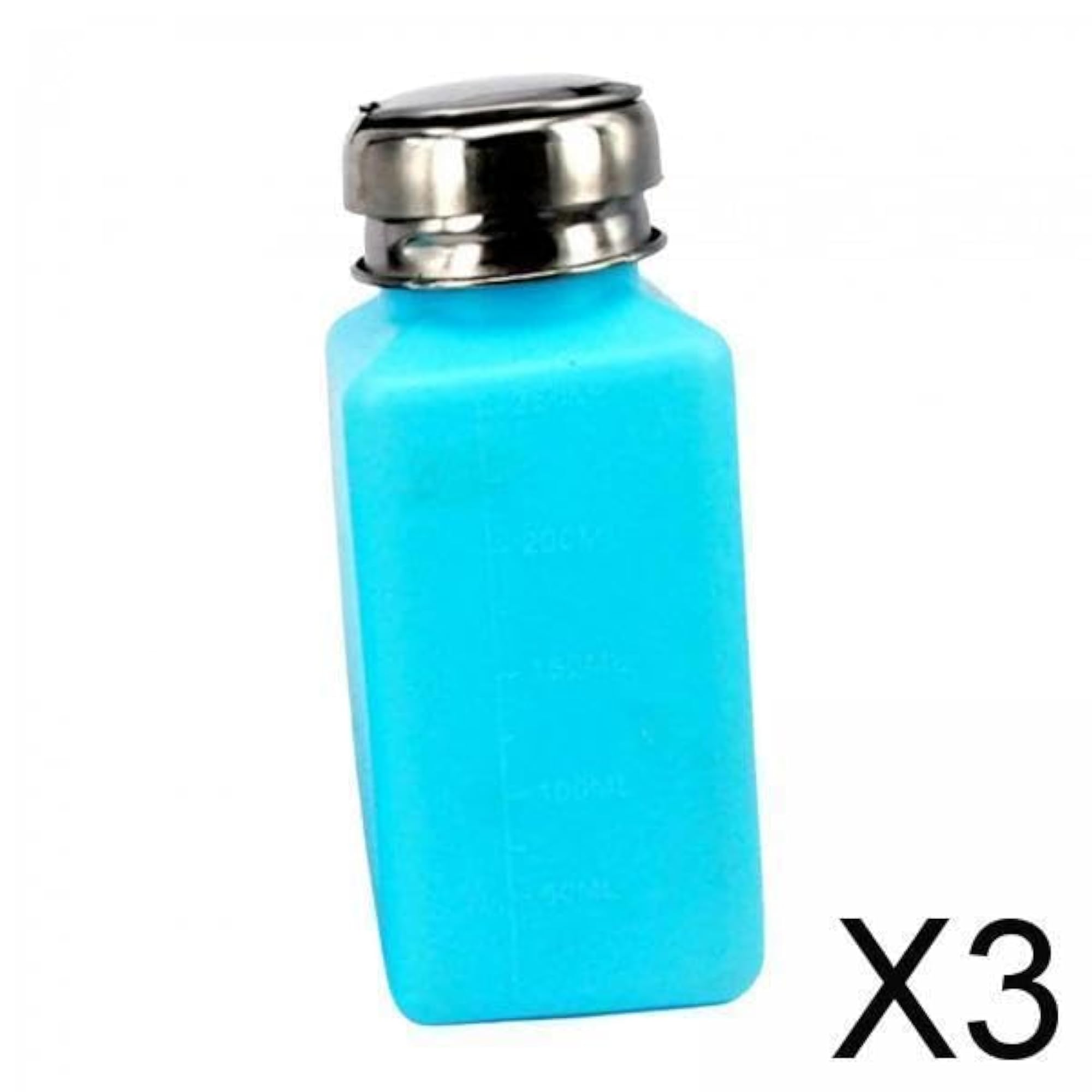3X Push Down Empty Pump Dispenser Bottle, Durable Liquid Press Pumping