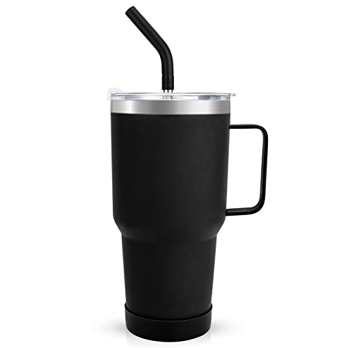 Zenbo 30 Oz Tumbler With Handle Keeps Drinks Cold Up To 24 Hours,Insulated Tumbler With Lid And Straw,Vacuum Thermal Cup With Handle,Leak Proof,Dishwasher Safe #TOP25