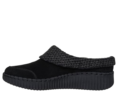 Skechers Skechers Women's Wilshire BLVD - Cloudy Skies, Sweater Detail Open Back Mule, Black/Black, 6.5M