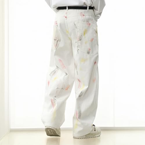 Baggy Jeans Men Relaxed Fit Graffiti Wide Leg Denim Pants Casual Parachute Open Bottom Streetwear for Skater Jeans Hip Pop2