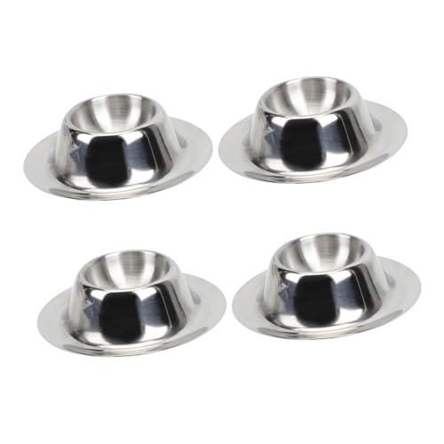 Ciieeo 4pcs Egg Trays Countertop Egg Holder Dispenser Stainless Steel Cups for Kitchen