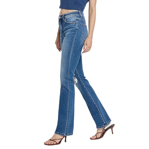 Flying Monkey High Rise Bootcut Jeans Medium Blue3