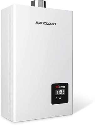 Natural Gas Tankless Water Heater, MIZUDO Up to 4.3 GPM, 100,000 BTU, CSA Certified, Indoor Installation Instant Hot Water Heater