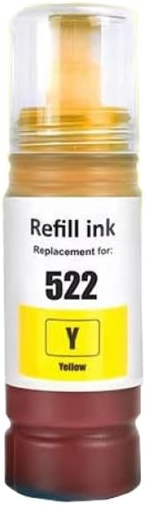 Dye Refill Ink 522 T522 Compatible with ET2400 ET2700 ET2800 ET3700 ET2720 ET2750 ET2803 ET3750 ET4700 ET4750 Ink Kit(522-1 Set)
