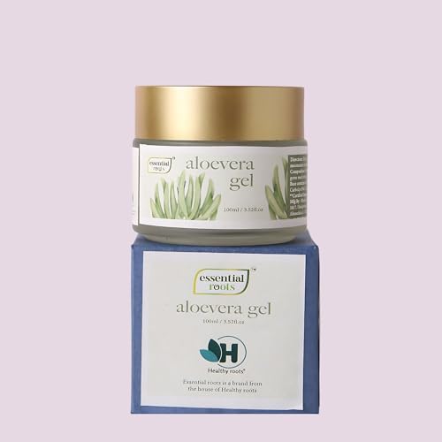 Image of Aloe Vera Skin Gel 100ml for Face & Hair and Fresh Aloe Vera Leaf Extract - Hydrating, Moisturizing, Soothing | Pure 100ml Gel for Glowing Skin | Multipurpose Care for Men & Women.