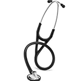 3M Littmann Master Cardiology Stethoscope, Standard-Finish Chestpiece, Black Tube, 27-Inch (2160)