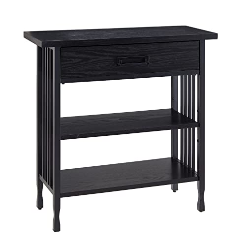 Image of Leick Home Ironcraft Bookcase, 30 inch, Black Wash