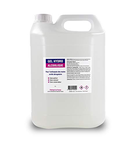 Gel Hydroalcoolique 5L - Fabriqué en France - teneur en alcool 70%