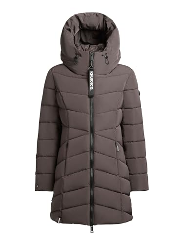 khujo Dier Darka - Abrigo de invierno acolchado para mujer, 232GRA-GREY, M