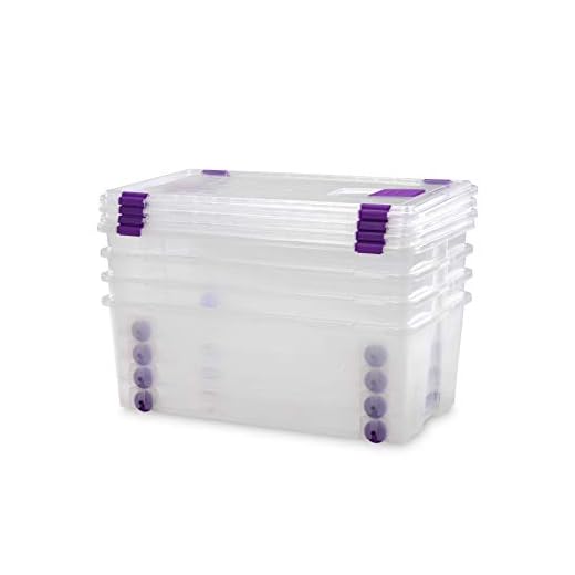 TODO HOGAR - Caja Plástico Almacenaje Grandes Multiusos con Ruedas - Medidas 730 x 405 x 265 - Capacidad de 62 litros (4)