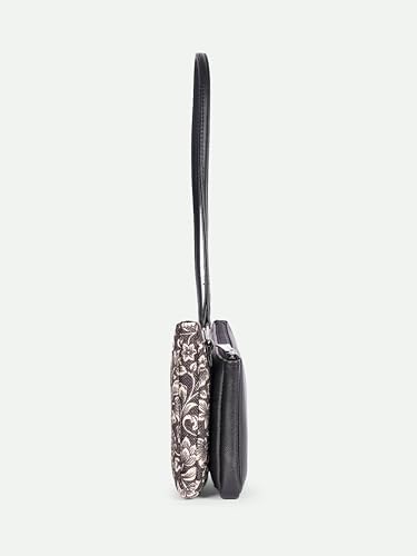 Image of ZOUK Kiya Small Shoulder Bag for Women - Dual-Sided Shoulder Bag with Criss-Cross Design| Handcrafted Purse with Dual Zipper Compartments & Water-Resistant Lining |