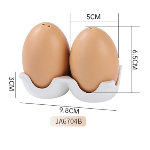 Kqcibz 500435951 Pepper Shaker Set, Bamboo Salt Shakers Mini Brown Egg Shaped Shakers thumb #6