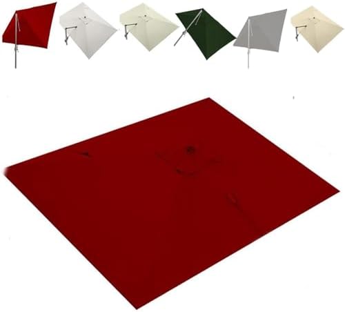 Replacement Canopy for Cantilever Patio Umbrella - UV Protective Fabric, 8'x8', 10'x10', 12'x10' Offset Parasol Cloth, Burgundy, Durable Outdoor Cover, Perfect for Garden & Patio