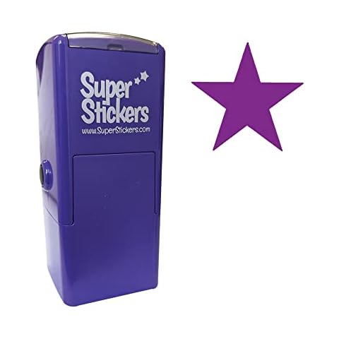 SuperStickers Purple Star Teacher Stamp 28mm Cover